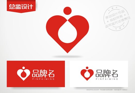 心形设计logo爱心呵护