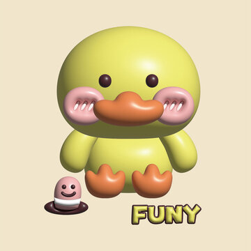 膨脹風(fēng)可愛卡通小黃鴨