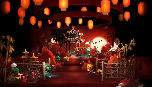 中式婚禮效果圖