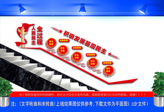 基层民主楼梯间文化墙