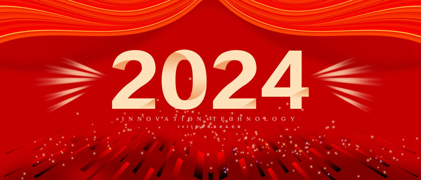 2024红色背景