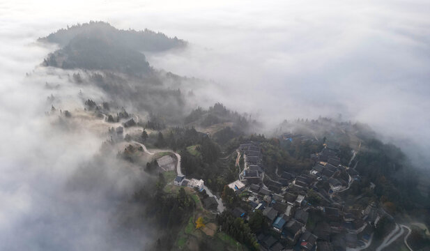 乡村云海景观