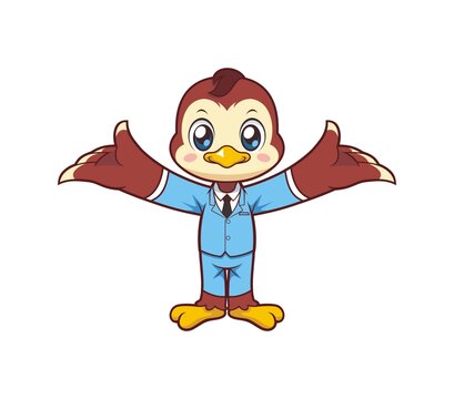 卡通可愛大雁商務(wù)經(jīng)理