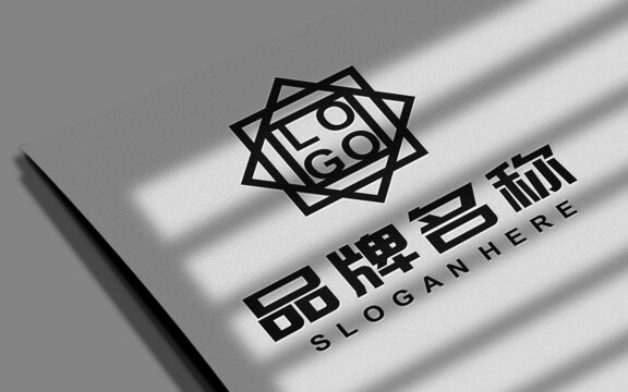 黑色商标LOGO样机