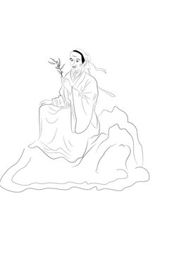采藥老人線稿