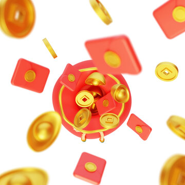 新年春節(jié)傳統(tǒng)佳節(jié)活動福袋3D
