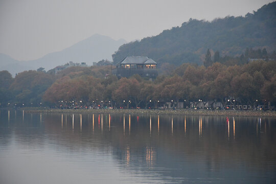 西湖断桥的风景