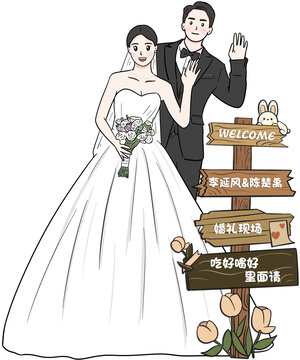 婚禮人像立牌