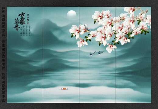 花鳥背景墻