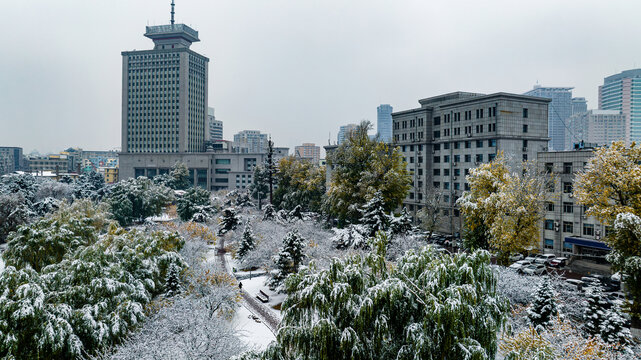 中国长春城区雪后风景
