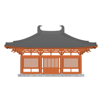 唐風廡殿正立面效果
