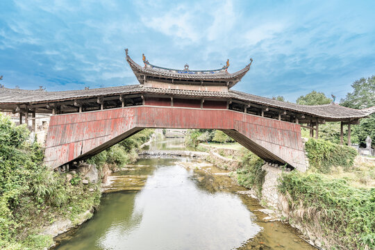 浙江省温州市泰顺廊桥建筑风景