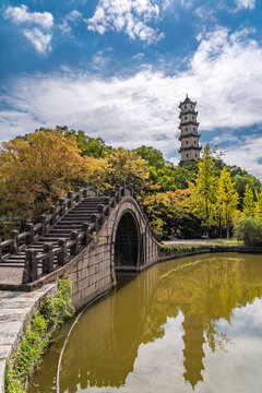 浙江省温州市江心寺建筑风景