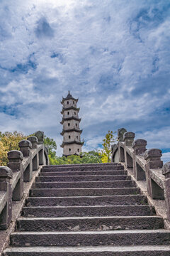 浙江省温州市江心寺建筑风景