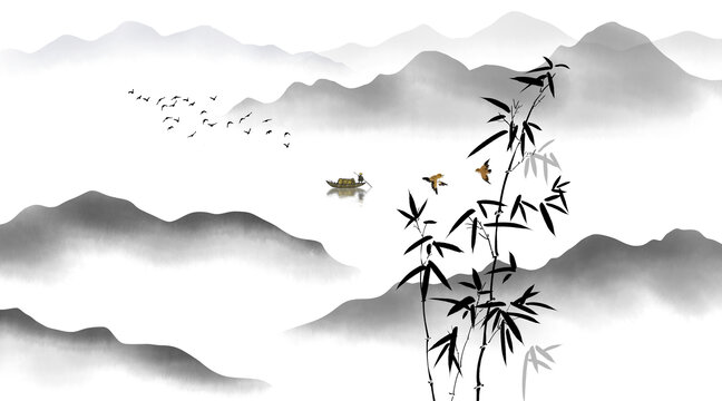 山水畫背景