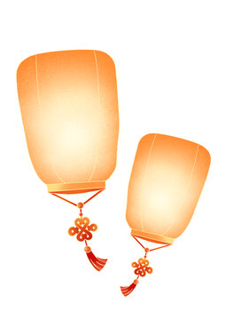 簡(jiǎn)約中國(guó)風(fēng)創(chuàng)意燈籠插畫
