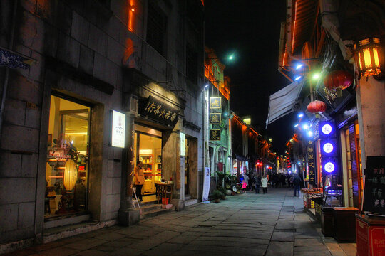 黄山老街夜景