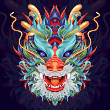 手繪龍頭