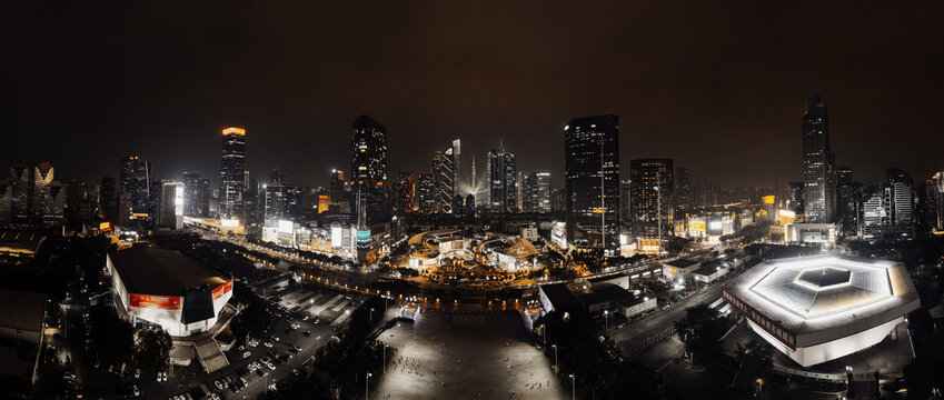 广州中轴夜景航拍