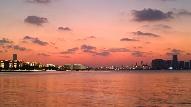 海边夕阳晚霞