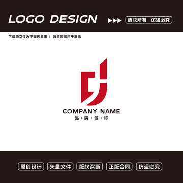 CJ字母logo标志