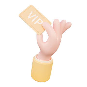 3D手势vip图标元素