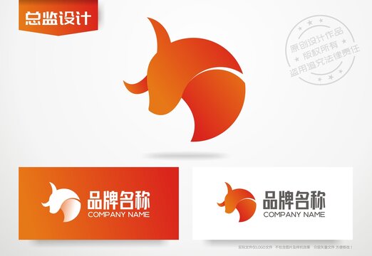 公牛logo红牛设计