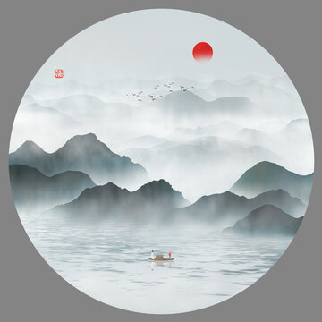 新中式山水畫