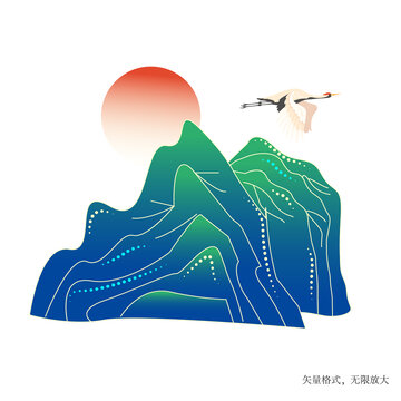 國風(fēng)素材元素山國潮