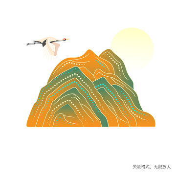 國風(fēng)國潮素材元素山