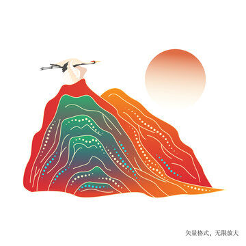 國(guó)風(fēng)素材元素山