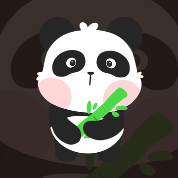 大熊猫抱竹子