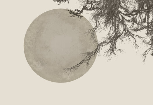 樹枝背景墻