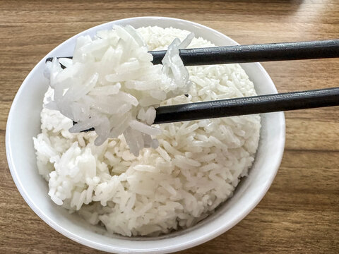 白米饭特写