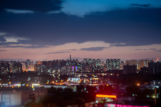 远眺北京国贸夜景