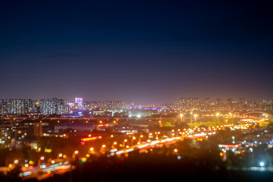 远眺北京国贸夜景