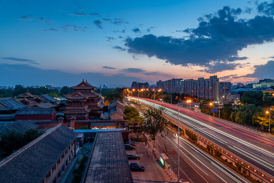 北京雍和宫夜景