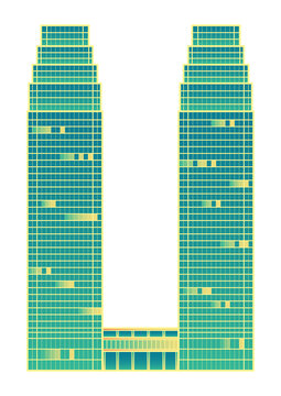 重庆长江国际大厦插画元素