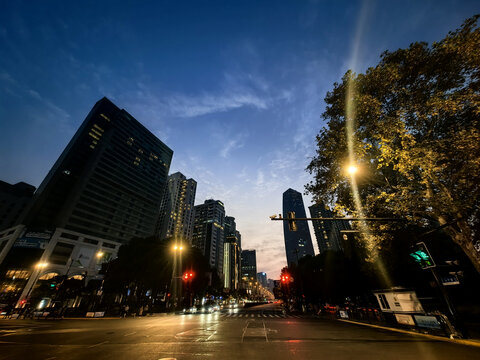 上海中山公园商圈夜景