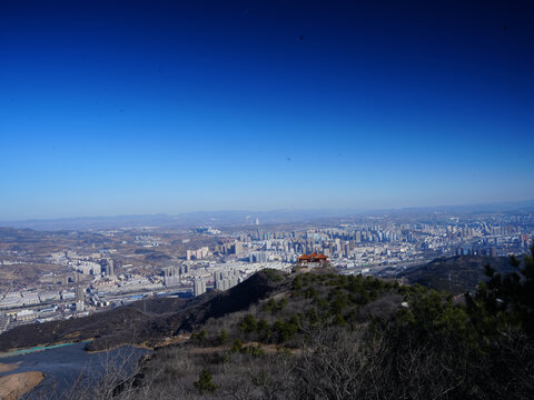 俯拍阳泉市