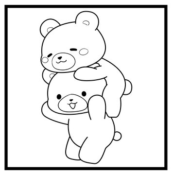 兩只熊好朋友