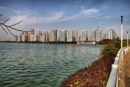 苏州金鸡湖景色苏州城市风光