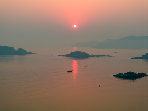 威海半月湾日出美景