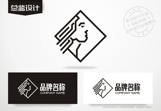 女人头像logo