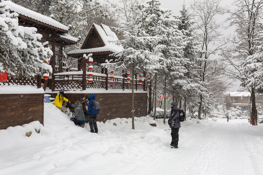 冬日雪屋