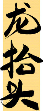 龍?zhí)ь^手寫漢字書法字體