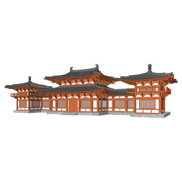唐風(fēng)古建軸測(cè)效果