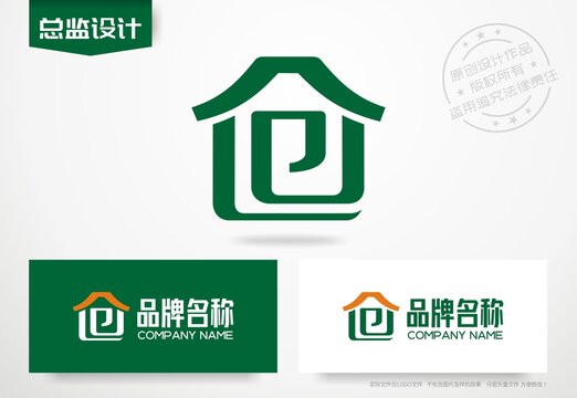 粮仓logo仓字设计