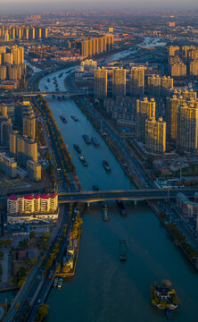 航拍江苏无锡城市风光