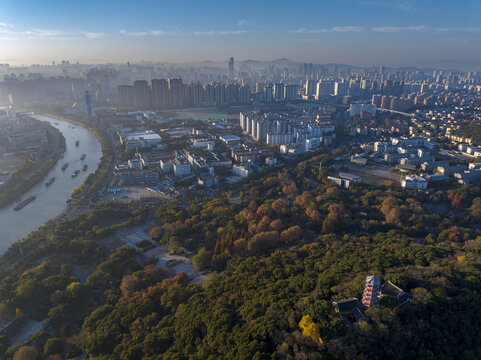 航拍江苏无锡城市风光